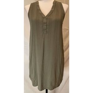 Anthropologie Maeve Tunic Top Womens Xsmall Olive Green Tank Pullover High Low